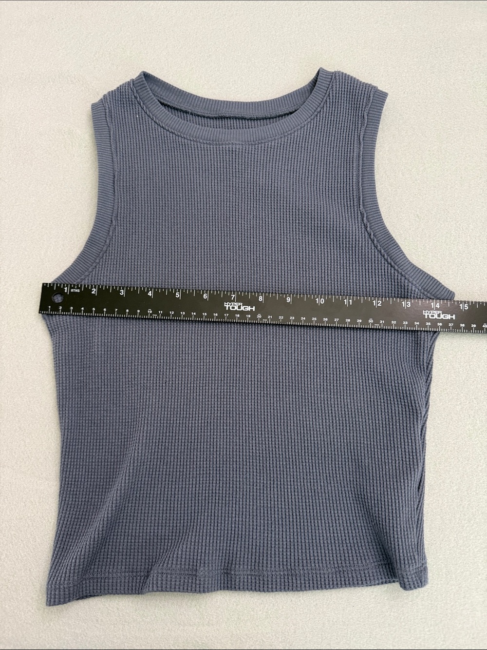 Hollister Ribbed Tank Top Set - White and Blueish Grey - size Medium - Picture 8 of 9